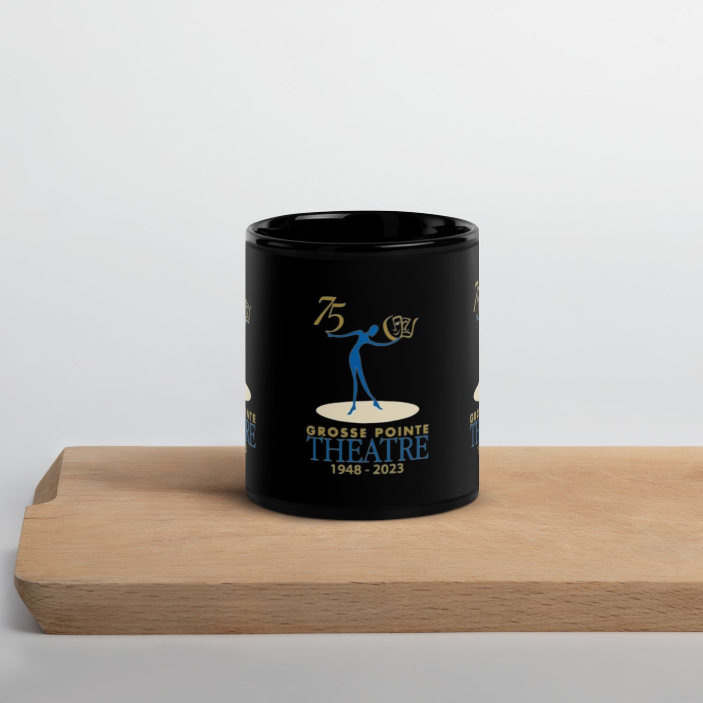 75th Anniversary Black Glossy Mug