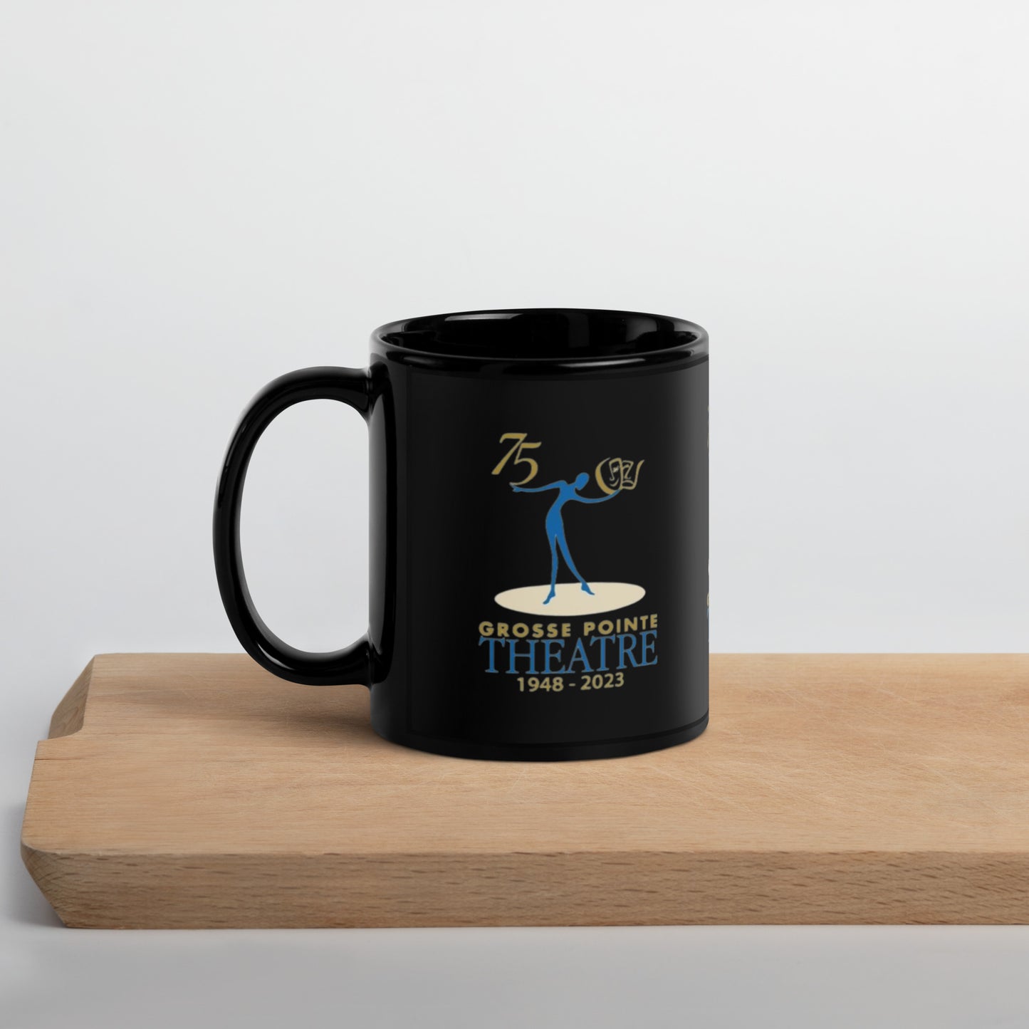 75th Anniversary Black Glossy Mug