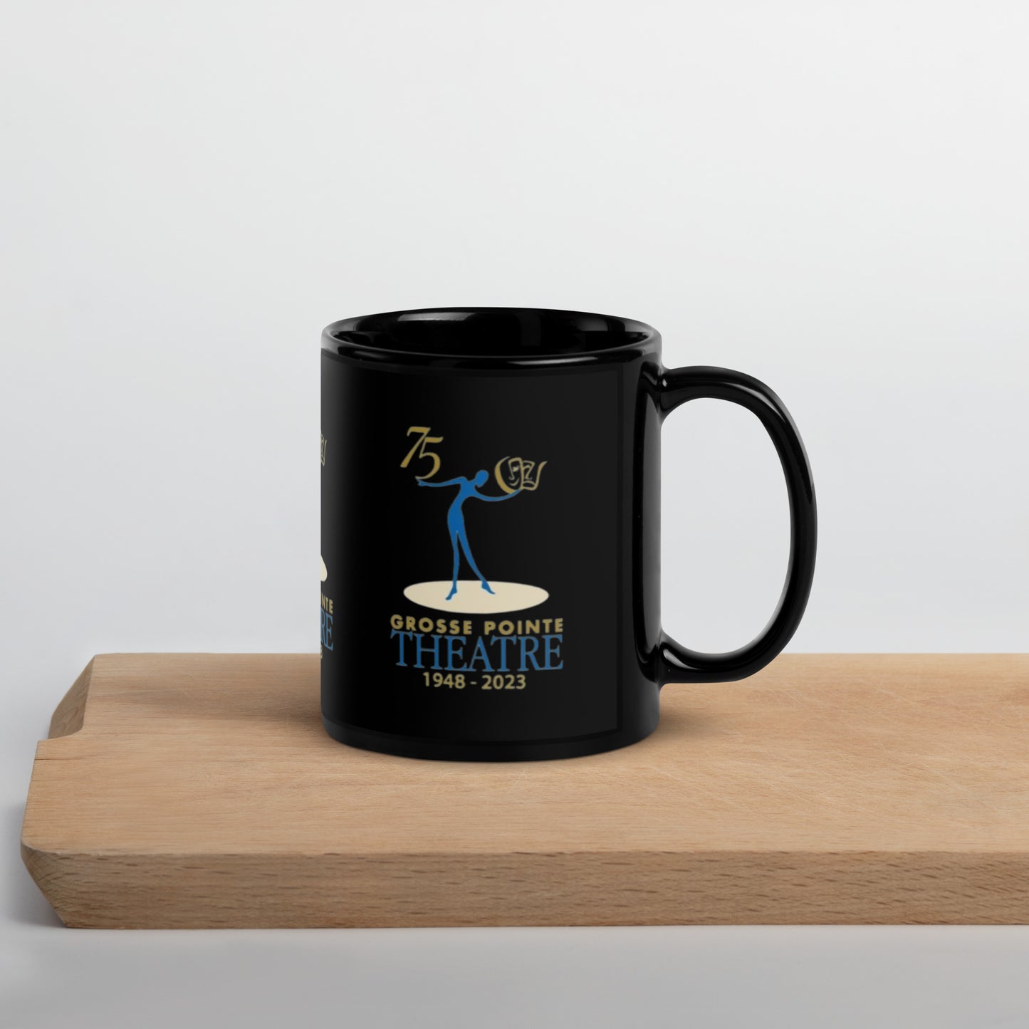 75th Anniversary Black Glossy Mug