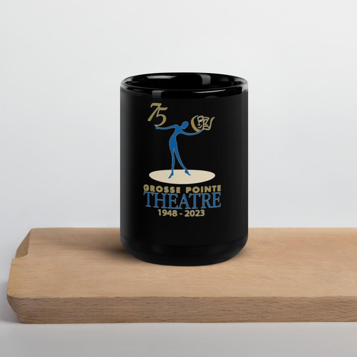 75th Anniversary Black Glossy Mug