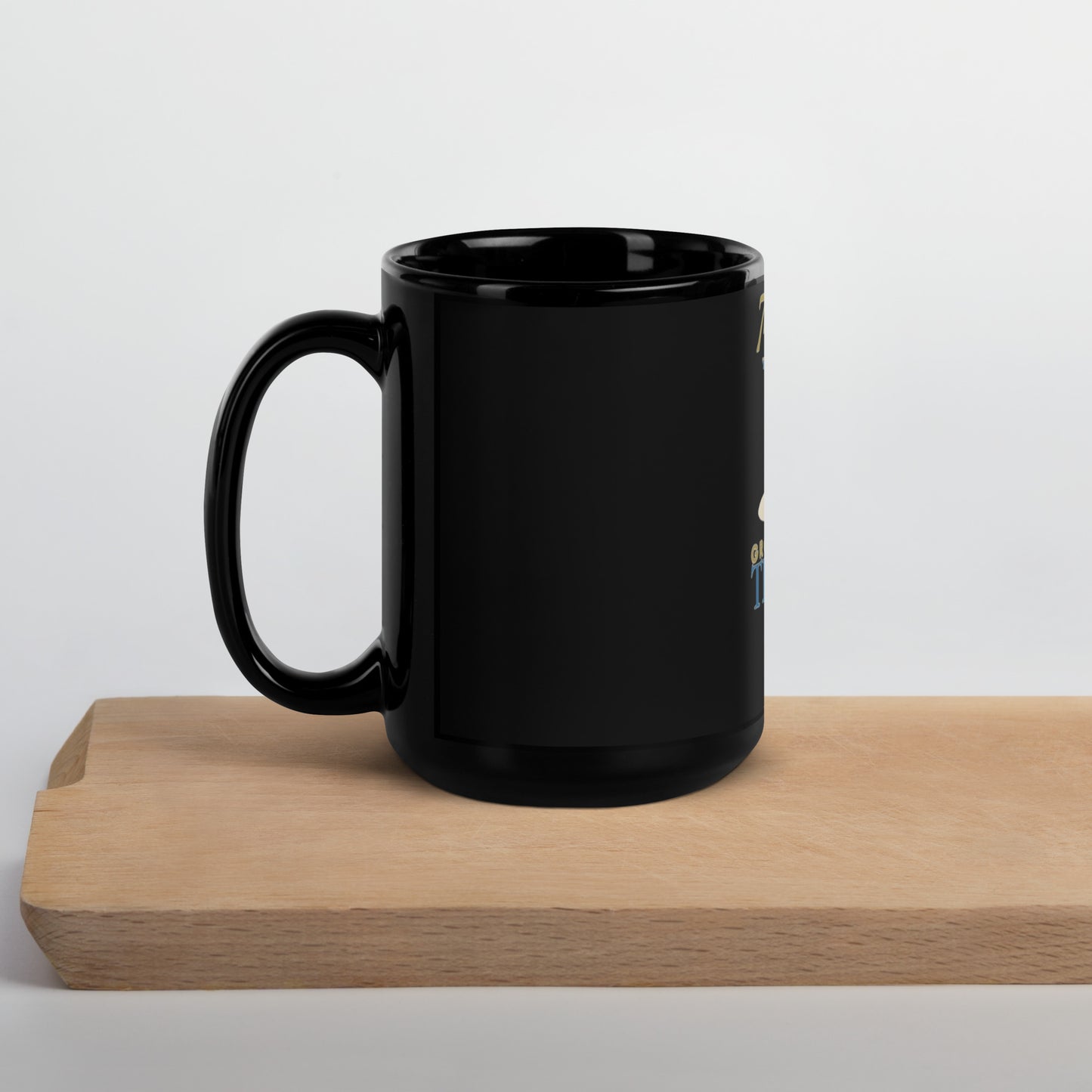 75th Anniversary Black Glossy Mug