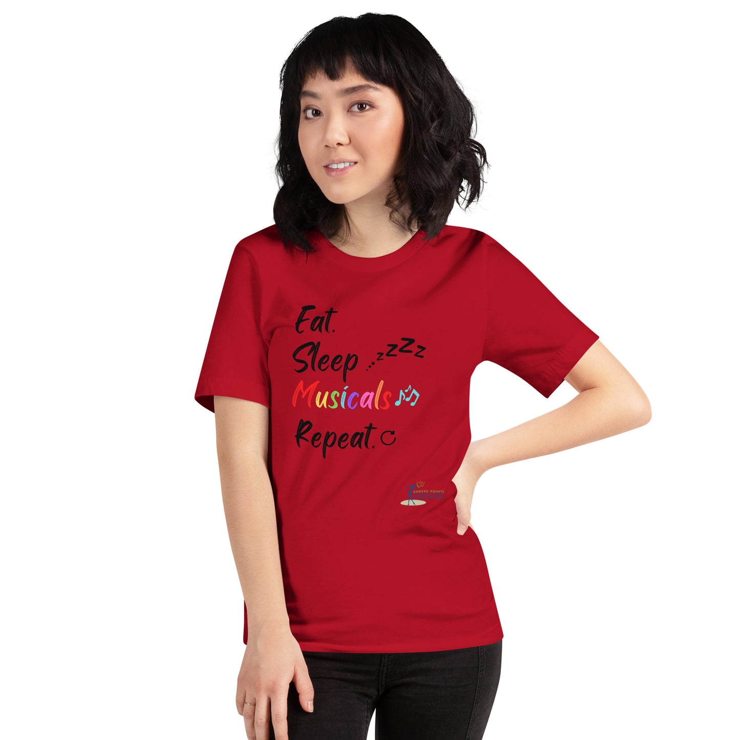 Adult - "Eat, Sleep, Musicals" Unisex t-shirt