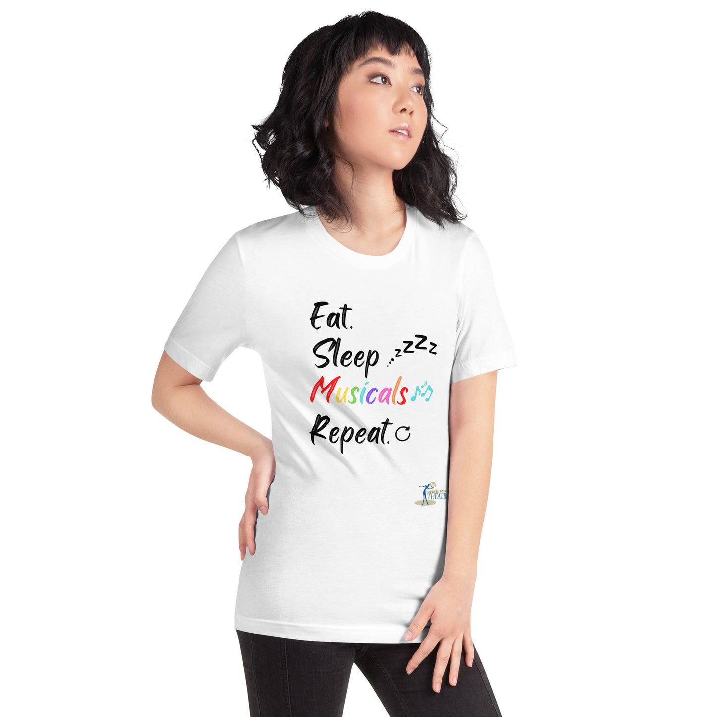 Adult - "Eat, Sleep, Musicals" Unisex t-shirt