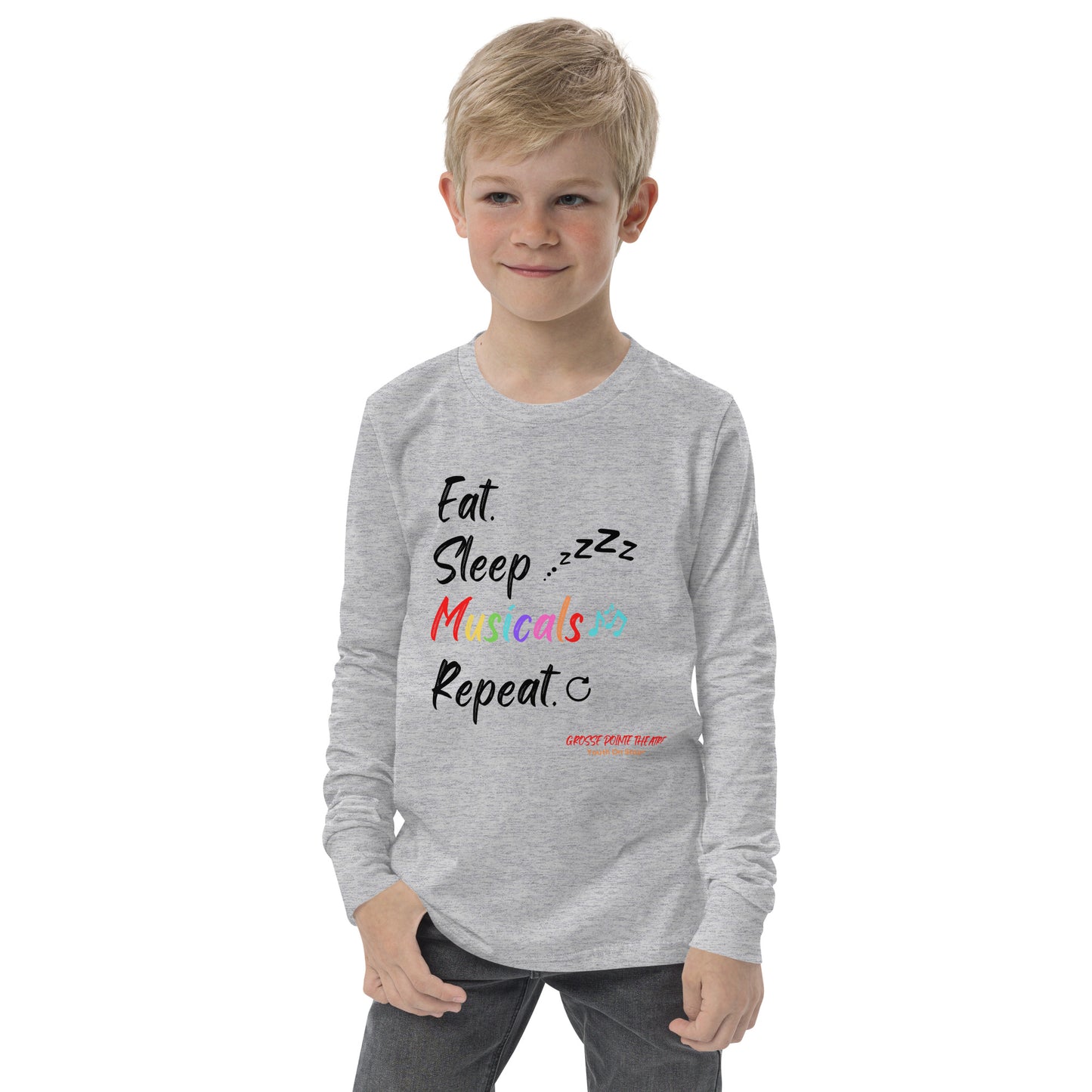 YOS - "Eat, Sleep, Musicals" Youth long sleeve tee