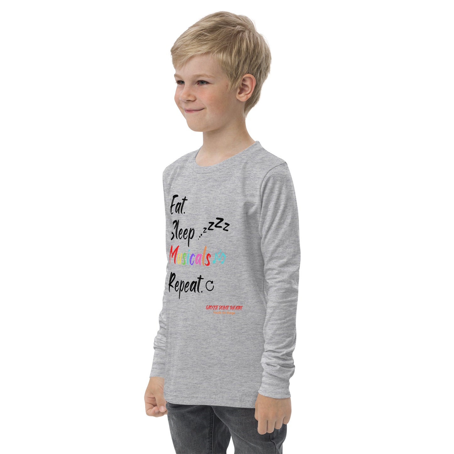 YOS - "Eat, Sleep, Musicals" Youth long sleeve tee